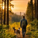 Quiet walk with two dogs (or more!)